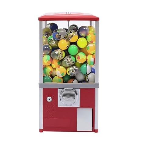 Vending Machine Commercial Gumball Machine Stable Vending Machine Vending Machine for Playground Vacation Cute Arcade Machine,Red,Gachapon Machine(Red)