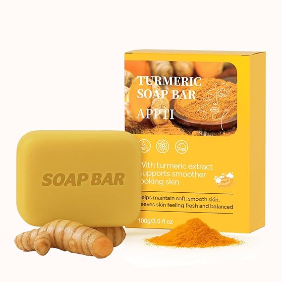 Turmeric Soap Bar, Natural Handmade Soap, Turmeric Face and Body Wash, Moisturizing Deep Cleansing Soap