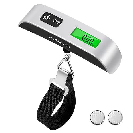 Brencco Electronic Luggage Scales, Portable Scales Max 50 kg/110 Lb
