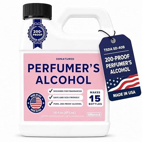 Perfumer's Alcohol, 200-Proof, No Methanol, SD-40B Fragrance Base, 16 oz