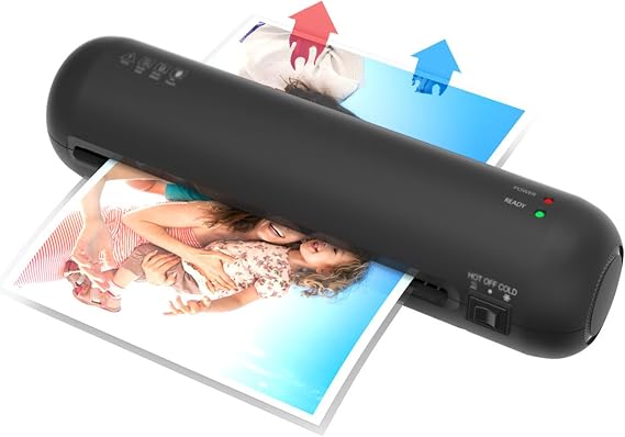 Laminator, 13 Inch Thermal A4 Laminating Machine, Black