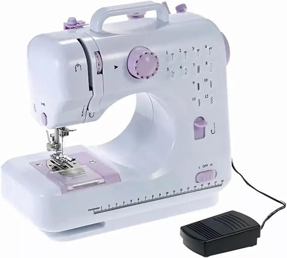 Sewing Machine for Beginners,12 Stitch Electronic Sewing Machines,Mini Sewing Machine Double-line Two-speed Reverse Stitch