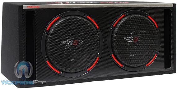 CERWIN-VEGA! HED Series Dual 12" 2 Subwoofer - 500W RMS, 12 Inch Car Subwoofers with Vented MDF Enclosure, Black Carpet Finish, Mesh Grill - Ultimate Car Audio Experience H6E12DV