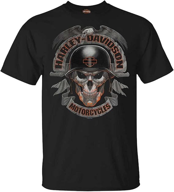 Harley-Davidson Men's Ghoulish Skull Short Sleeve Crew-Neck T-Shirt