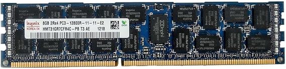 HYNIX 8GB DDR3 PC3-12800 1600MHz ECC REGISTERED CL11 1.5V DUAL RANK 240Pins STANDARD DIMM MEMORY P/N: HMT31GR7CFR4C-PB