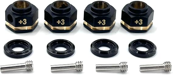 12mm Wheel Hex Hub Extension Adapters for TRX4 TRX6 RC Crawlers, CNC Machined Brass Wheel Spacers (8mm)