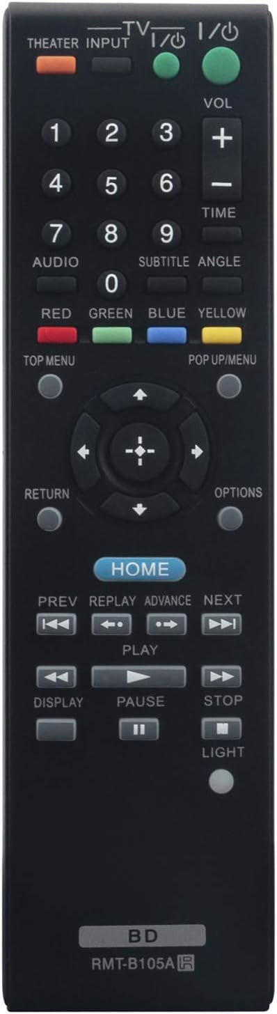 RMT-B105A Replacement Remote Control Applicable for Sony Blu-ray Player BDP-BX2 BDPBX2