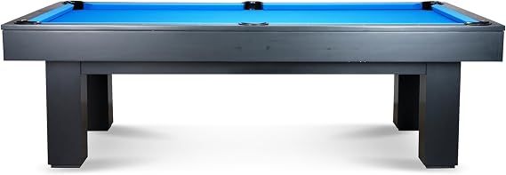 Regal Slate Billiard Pool Table with Professional 1" Thick 3 pcs Slate (Sleek Ebony, 7FT and 8FT)