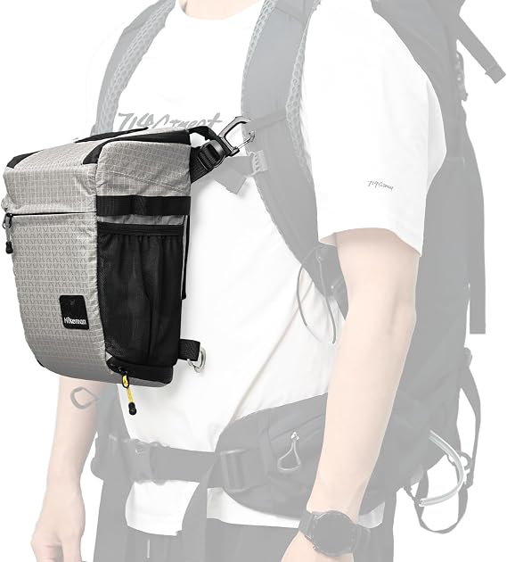 HIKEMAN Shoulder Bag Case for Camera - Outdoor Waterproof Shockproof Camera Bag,Detachable Strap for Daily Use,Travel,Cycling Climbing(Grey)