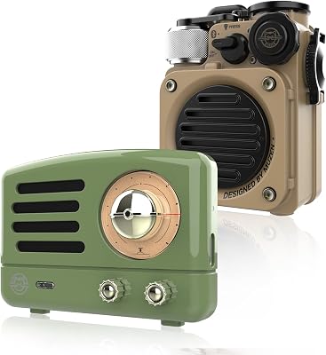 Muzen Wild Mini Rugged Outdoor Speaker, OTR Magnetic Sticker Speaker Portable Bluetooth Speaker,Apply for Metal Surface, Wireless Bluetooth 5.0