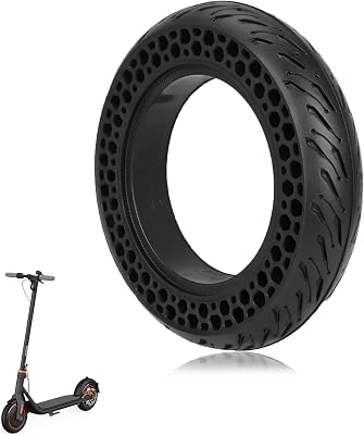 10x2.125 Solid Rubber Tire 10 inch for Segway Ninebot F20 F25 F30 F40 Kick Scooter Accessories, Front Rear Tire Honeycomb Design Shock Absorption Explosion-Proof Replacement 1 Pc
