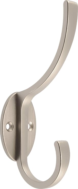 Hardware Essentials 853424 Satin Nickel Ornamental Coat and Hat Hooks