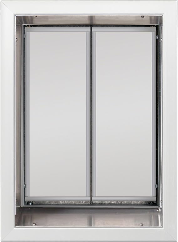 PlexiDor Performance Wall-Mount Pet Door, White, X-Large, Up to 225 lb