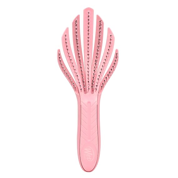 Wet Brush Go Green Curl Detangler Hair Brush - Pale Pink Ultra-Soft IntelliFlex Detangling Bristles Glide Through Tangles with Ease - Great For Curly Hair-No Split Ends & Pain-Free for Wet or Dry Hair
