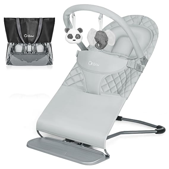 Orzbow Baby Bouncer, Portable Infant Seat for 0-12 Months, Up to 20 lbs