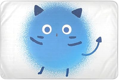 Cartoon Cute Blue Monster Extra Large Resuable Training Pee Pads for Kids Water Resistant Pee Pads for Bed Skin-Friendly Cradle Mattress for Kids Adults Pets , 52 L x 34 W