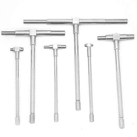 6Pcs Set Telescopic Gauge 8 150mm Adjustable Inner Diameter Gauge Micrometer Measuring Tools Accurate Inner Diameter Measurement Tools