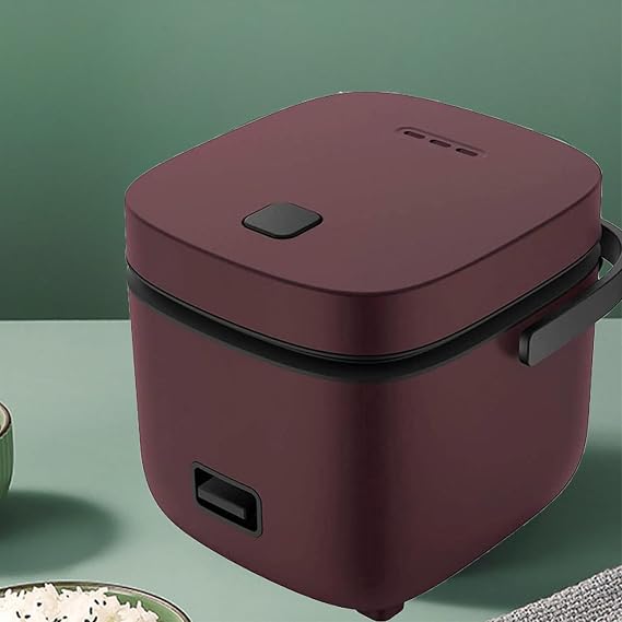 Rice Cooker Small 2 Person, Small Electric Cooker Chef Master Rice Cooker 2 Cup, Fully Automatic with Removable,Brown