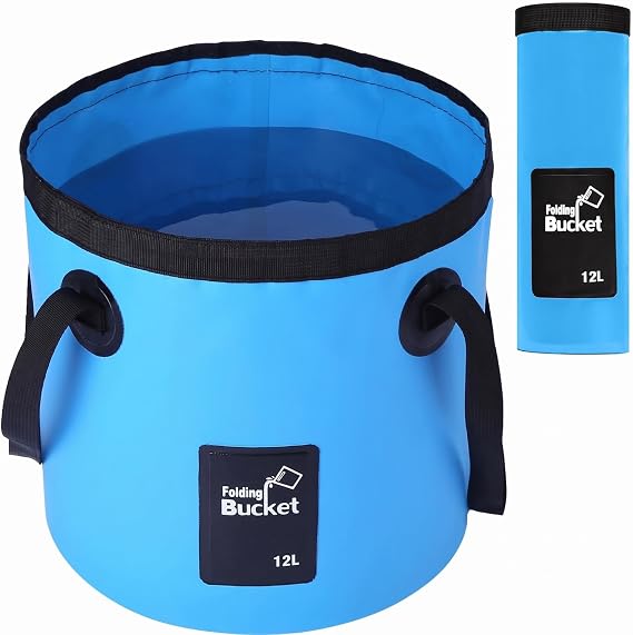 VINSPIRE 12L Folding Bucket, Leak-Proof Portable Collapsible Bucket