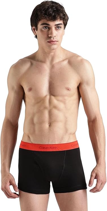 Calvin Klein Cotton Classics 3-Pack Trunk - NB4002 (Assorted Black, Large)