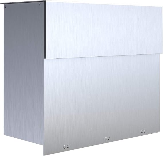 MOLTO by Bravios - Modern Wall-Mounted Mailbox in Brushed Stainless Steel