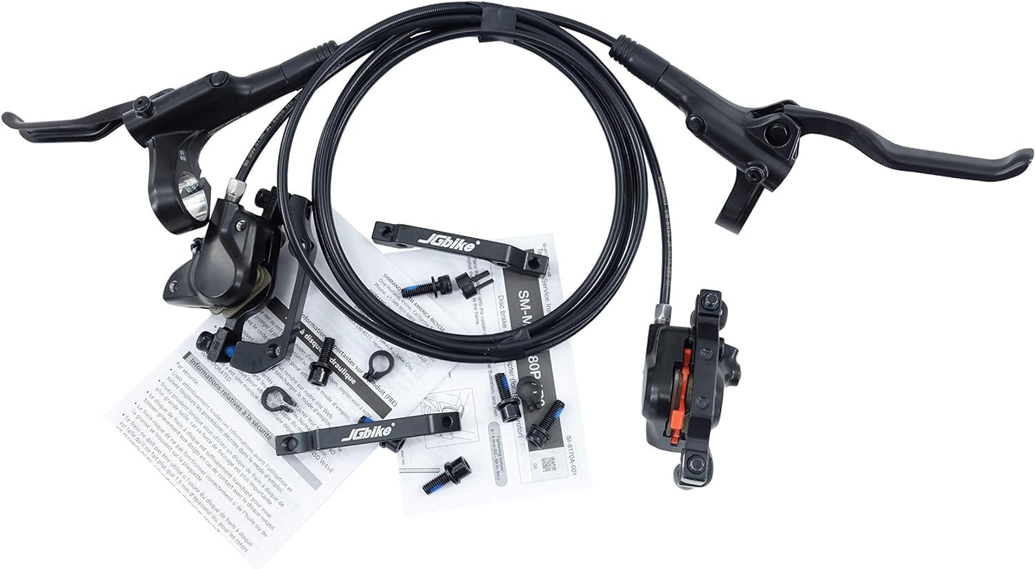 JGbike Shimano MT200 MTB Hydraulic Disc Brake Set for Mountain Bike Bicycle MTB XC Trail e-Bike Fat Bike The Best Upgrade Kit for Mechanical Disc Brake