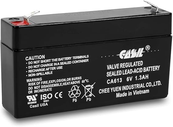 Casil 6v 1.3ah ge 600-1054-95r Simon xt Rechargeable AGM Sealed Lead Acid Battery CA613