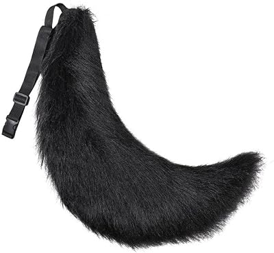 Faux Fur Wolf Tail 27 Furry Animal Big Tail for Adult Halloween Cosplay Party Costume Accessories