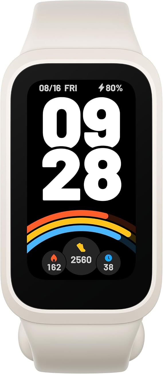 XIAOMI Smart Band 9 Active Global Version 1.47'' Display 18-Day Battery Life Modes All-Day Health and Fitness Monitoring 5ATM White
