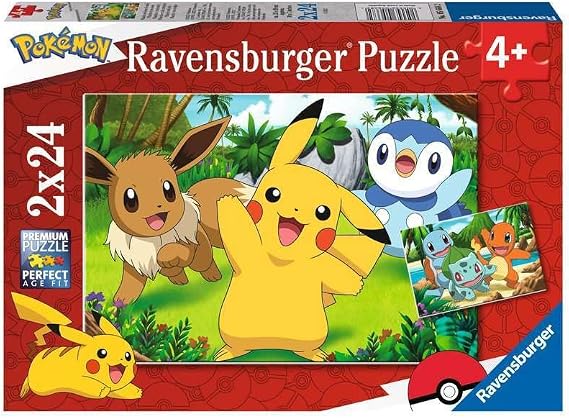 Ravensburger - Pokemon Jigsaw Puzzle, 2 x 24 Collection, 2 Jigsaw Puzzles of 24 Pieces, Recommended Age 4+ Years