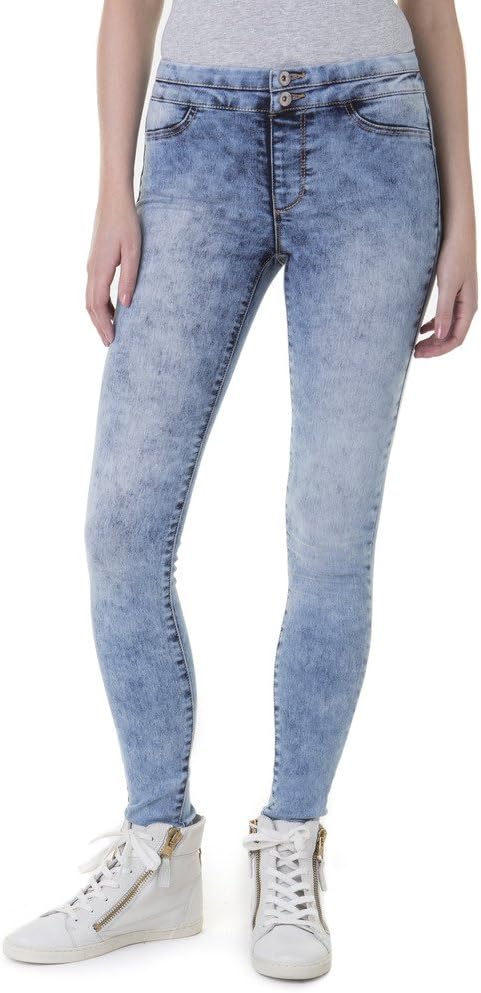 Jordache Juniors Denim Jeggings - Low Rise Super Stretch Stacked Waistband Pants
