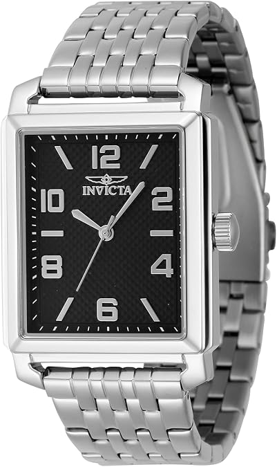Invicta Men's Vintage 33.5mm Stainless Steel Quartz Watch, Silver (Model: 46659)