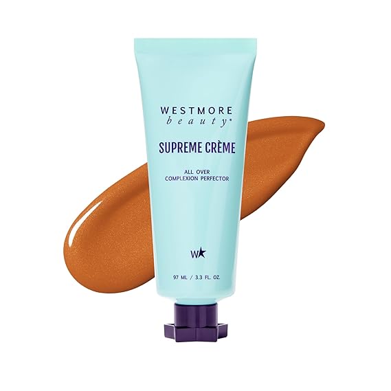 Westmore Beauty Supreme Creme All-Over Complexion Perfector Long-Lasting CC Cream Foundation - Waterproof & Transfer-Resistant Skin Tint - 3.3 Oz (Rich)