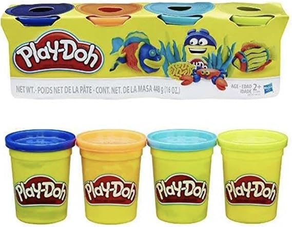 Play-Doh Tatlı Renkler Oyun Hamuru 4'lü Paket | Her Biri 113 g (4 oz) Kutu | 2 Yaş ve Üzeri Çocuklar İçin | Sanat ve El İşi Etkinlikleri ile Parti Hediyeleri İçin İdeal