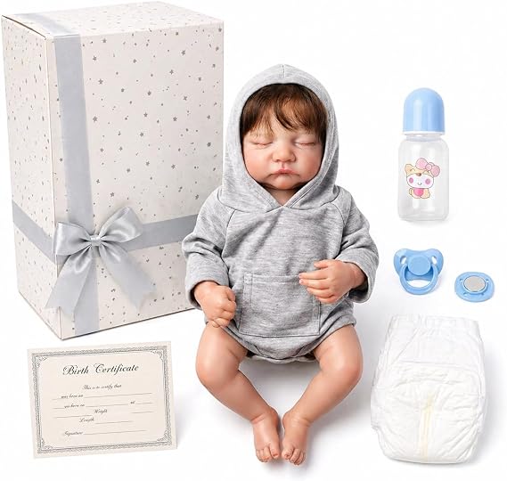 19 49 Cm reborn baby dolls, Realistic Silicone Reborn Baby Doll - Washable Full Body Realistic Appearance baby dolls silicone full body,Boy