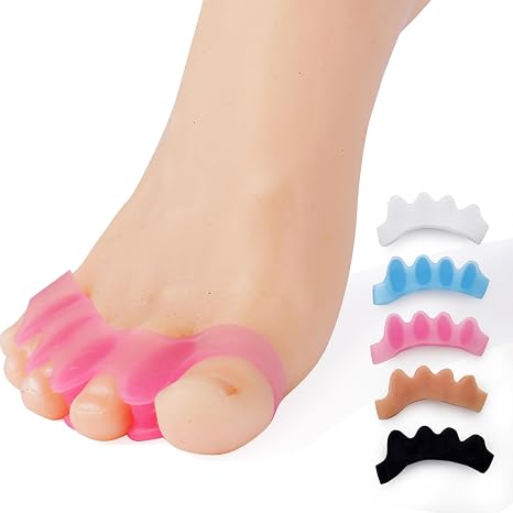 Pink Toe Spacers for Yoga and Pedicure Gel Bunion Corrector, 1 Pairs