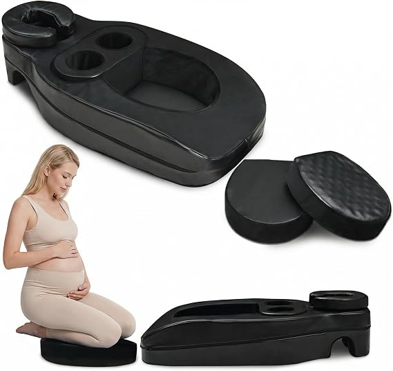 Vekkia Pregnancy Massage Cushion & Headrest - Release Lower Back Pain, Prenatal Bolster for Full Body Relax, Maternity Massage Cushion After Breast Surgery, Storage Bag, Ideal for Home &Therapy Spa