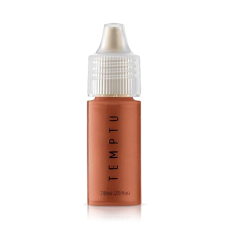 TEMPTU S/B Silicone-Based Airbrush Highlighter: Long-Lasting, Layerable, Light-Reflecting Shimmer, Natural-Looking Luminosity Weightless, Buildable Formula, Copper Bronze, 0.25 Fl Oz