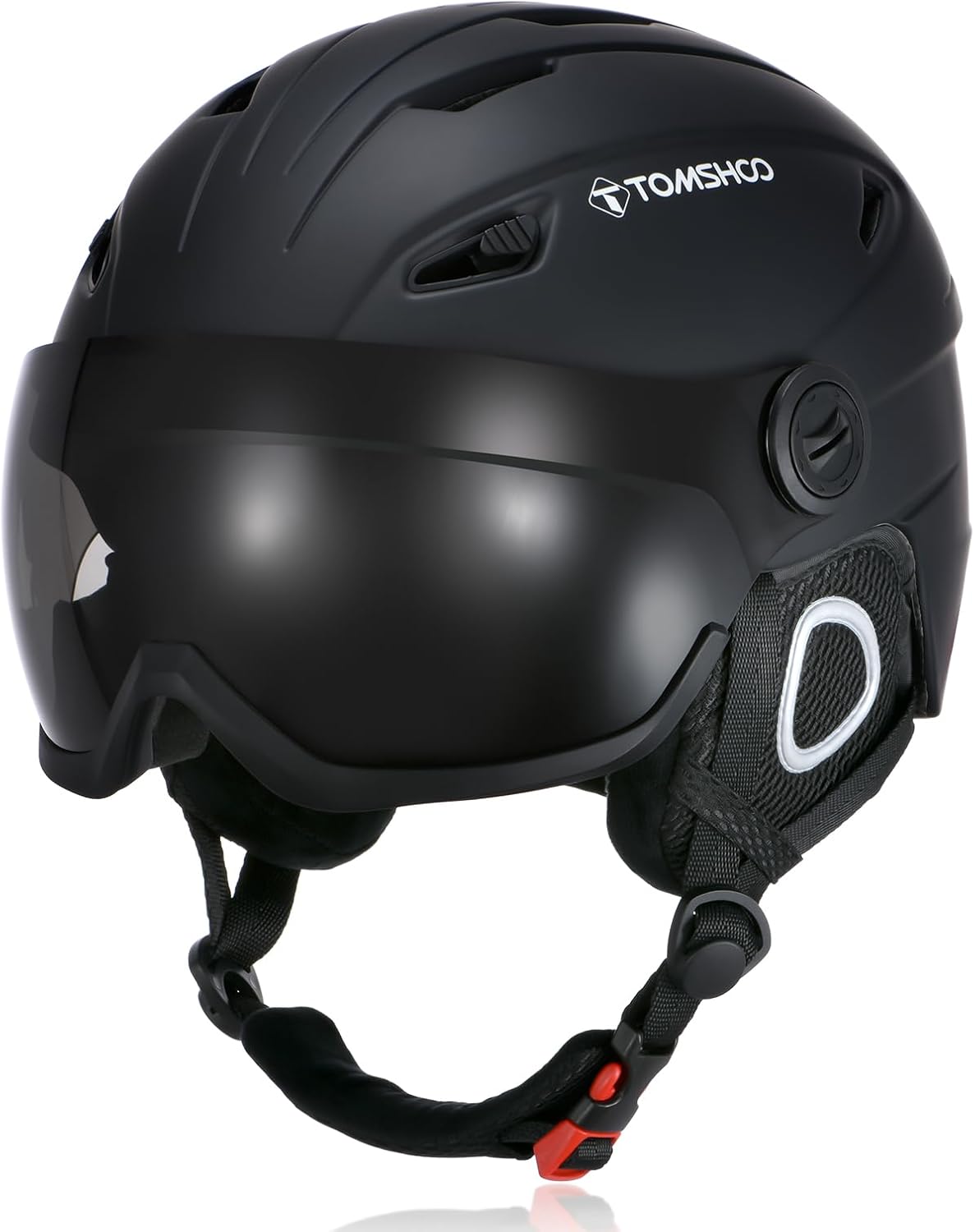 TOMSHOO Ski Helmet Snow Helmet Lightweight with Ajustable Vents Removable Goggles Liner Ear Pads, Protective Gear for Skiing Snowboarding Cycling