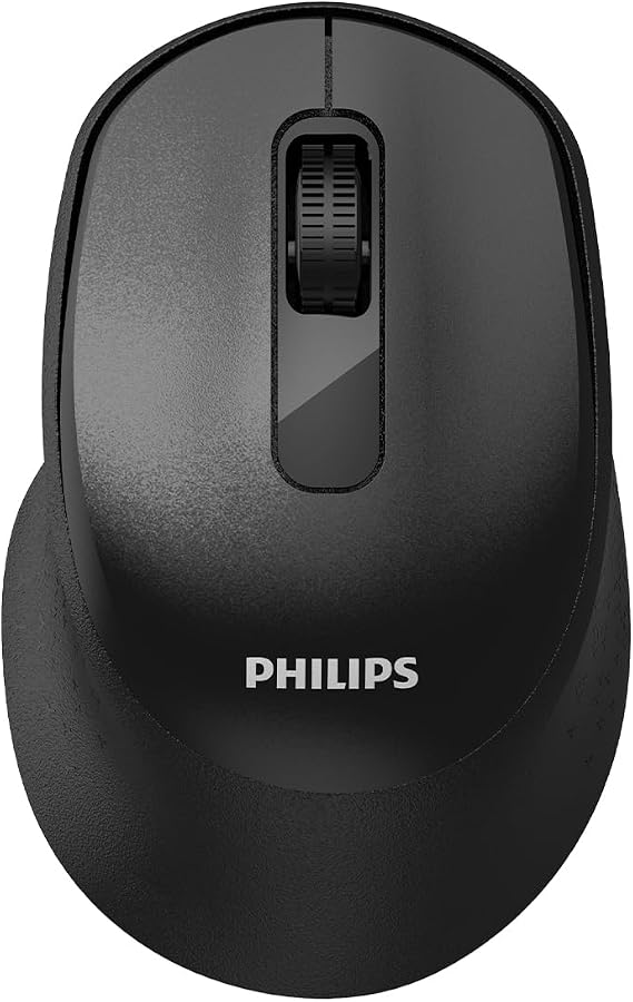 Philips SPK7448 Bluetooth 5.2 ve 2.4GHz 1600DPI Sessiz Optik Kablosuz Mouse Siyah