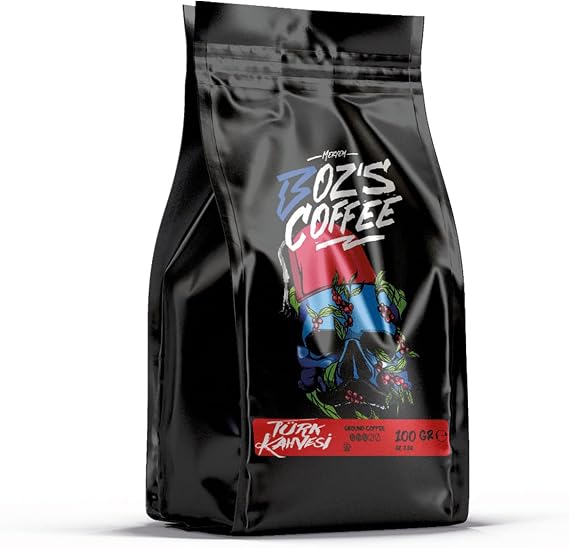 Meryem Boz's Coffee İnce Öğütülmüş Türk Kahvesi, Orta Kavrulmuş,%100 Arabica, Kremamsı Doku, 100 g