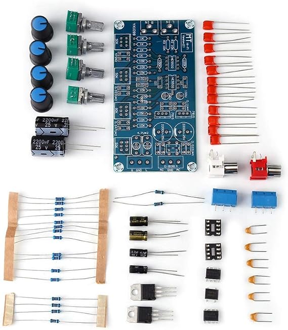 Vacuum Tube Amplifier Kit, Tube AMP Kit DIY Home Audio Tube Amplifier Kits Vacuum Tube Guitar Amplifier DIT Kit 3P Terminal Low Noise Low Middle High Pitch Preamplifier Board DIY