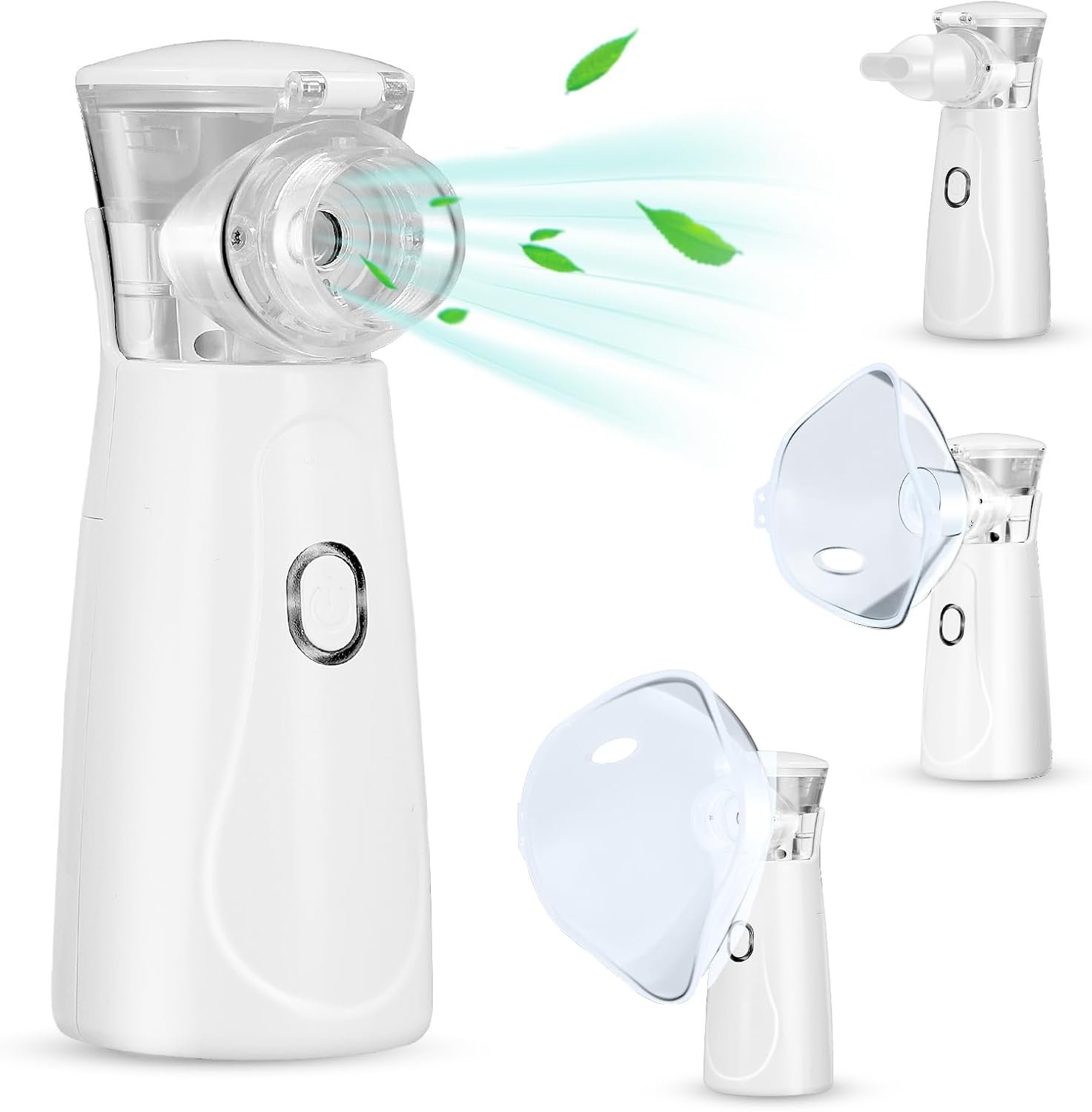Portable Nebuliser Machine for Adults & Kids, USB Rechargeable Nebuliser, Handheld Nebuliser Machine, Easy to Use & Clean,Silent,Efficient Atomization for Home & Travel Use, Cool Mist Steam Inhaler