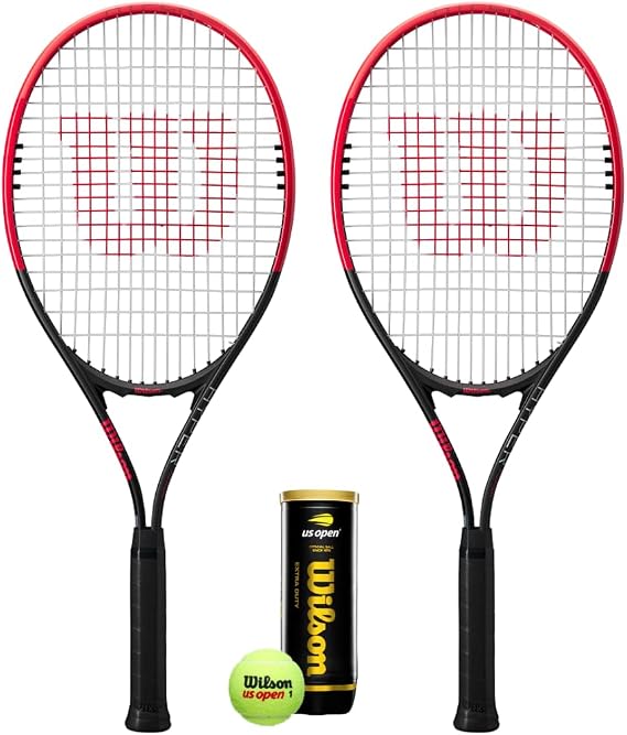 Wilson Hyper Power Tennis Racket (Various Bundle Options)