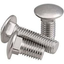 1/4-20 A2 Stainless Steel Carriage Bolt Coach Bolt,Square Neck,Right Hand Threads,10-pieces (1/4-20 x 1-1/2")