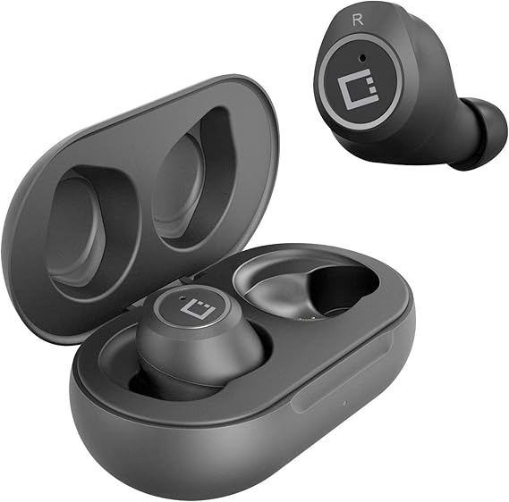 Wireless V5 Bluetooth Earbuds Compatible with Nokia 800 Tough with Charging case for in Ear Headphones. (V5.0 Black)