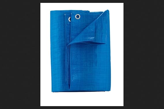 Home Plus 6 ft. W x 8 ft. L Light Duty Polyethylene Tarp Blue