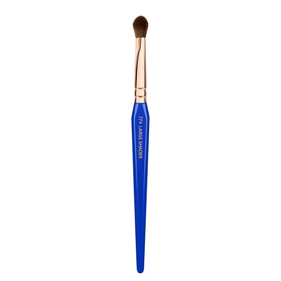 Bdellium Tools Professional Makeup Brush - Golden Triangle 774 Large Shader - With All Vegan and Soft Synthetic Fibers, For Applying & Blending Eyeshadow (Blue, 1pc)