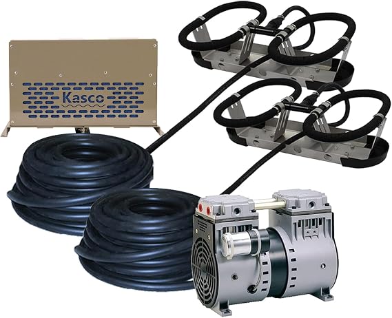 Kasco RobustAire Diffused Aeration, 2 Diffusers, 1/4HP 120V Compressor