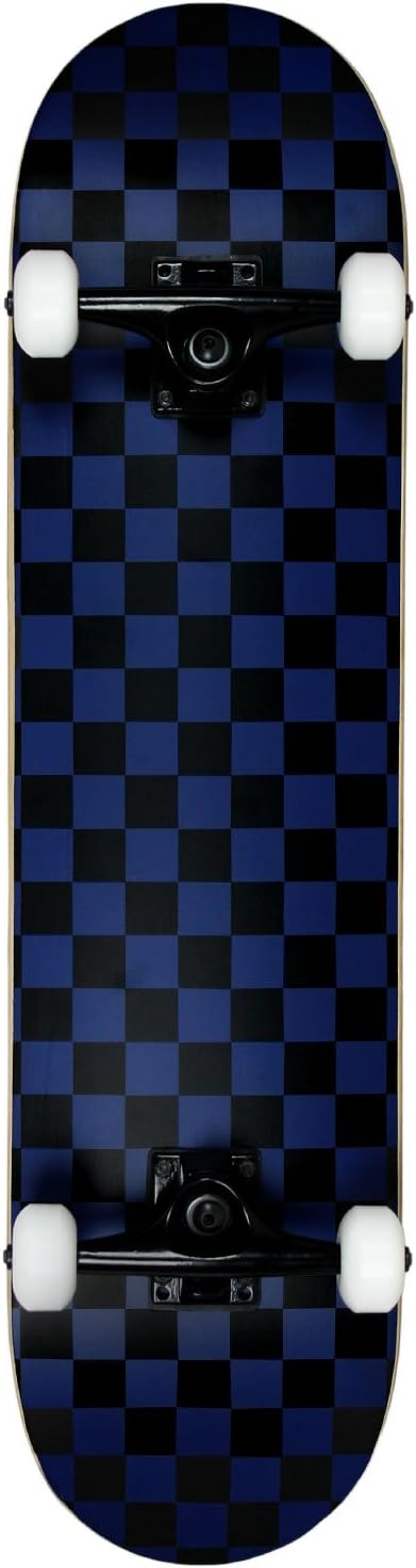 Krown Rookie Checker Skateboard - Pro Style Quality - Maple 7-Ply Deck, Aluminum Trucks, Urethane Wheels, Precision Bearings - The Perfect Beginners First Board